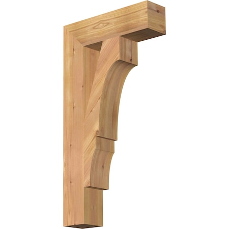 Ekena Millwork Balboa Block Smooth Bracket, Western Red Cedar, 3 1/2"W x 14"D x 26"H BKT04X14X26BOA05SWR